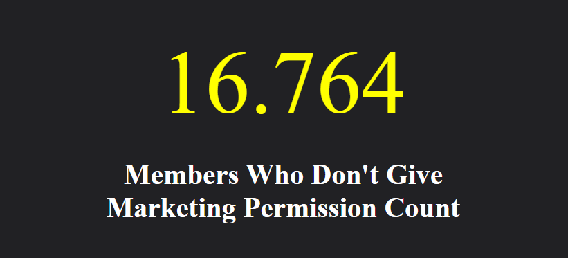 Total Members Who Didn't Give Marketing Permission