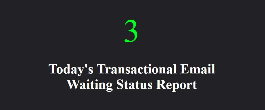 Today's Waiting Status Report