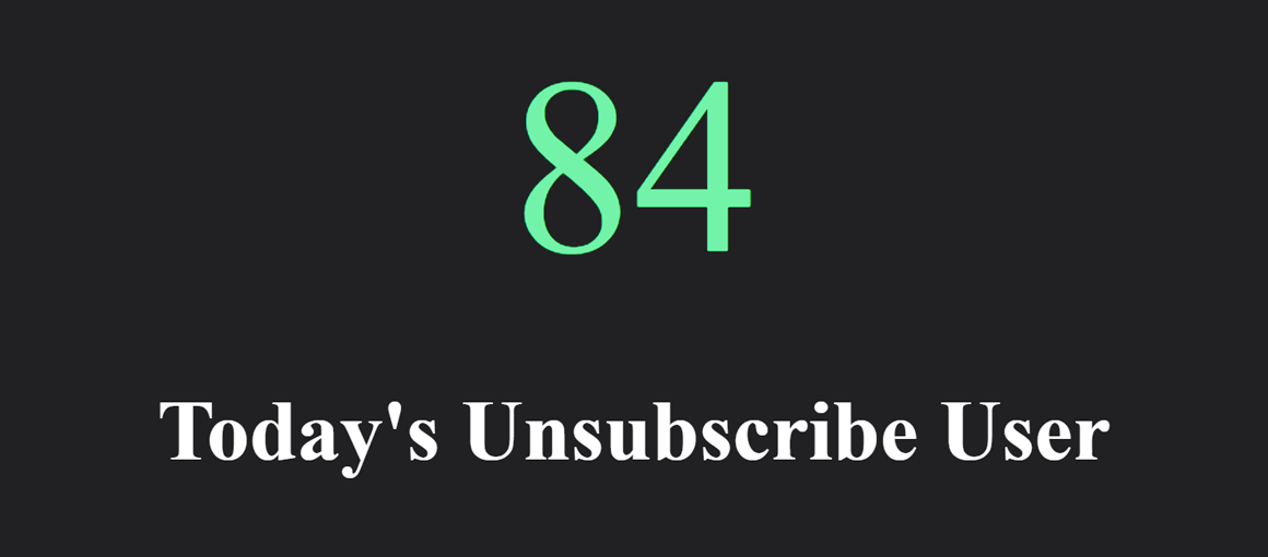 Unsubscribe Count Today