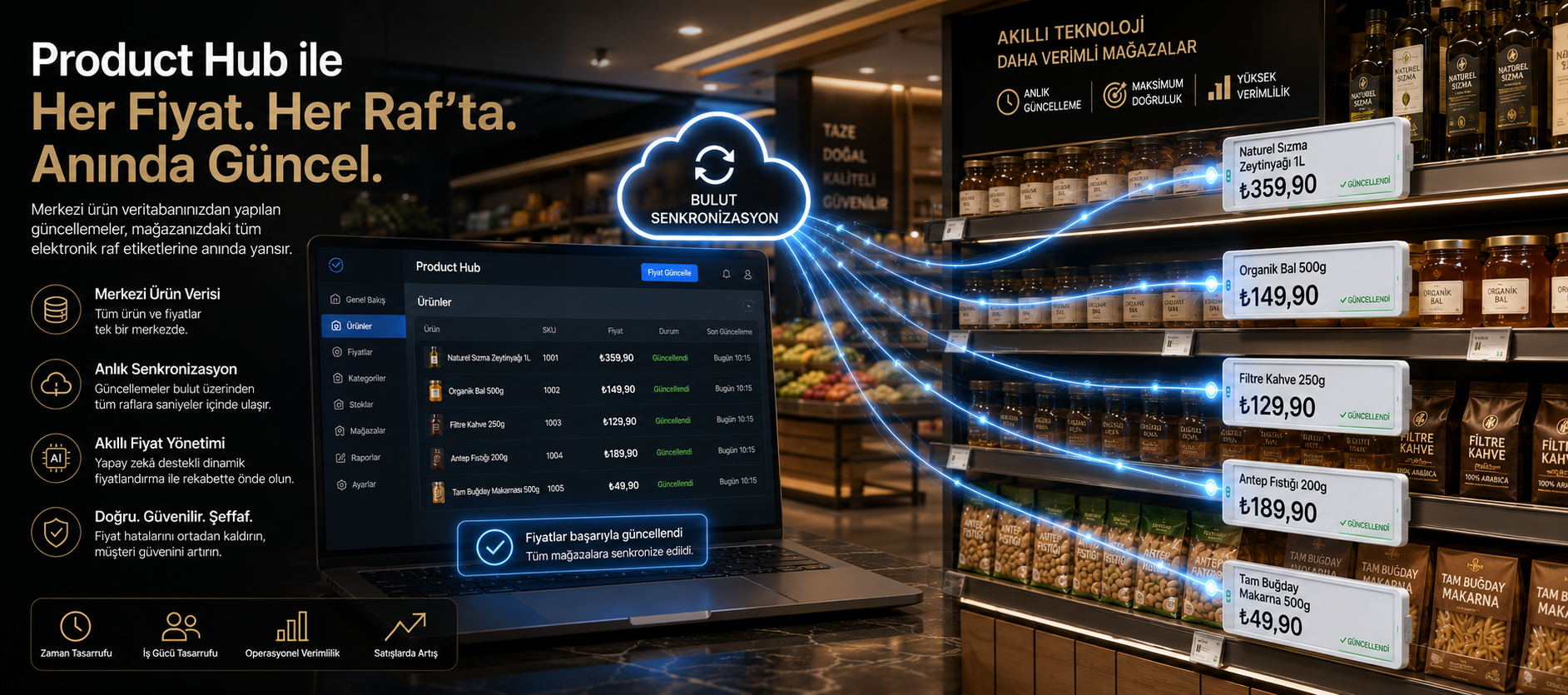 Product Hub ile Elektronik Fiyat Etiketlerini Anın