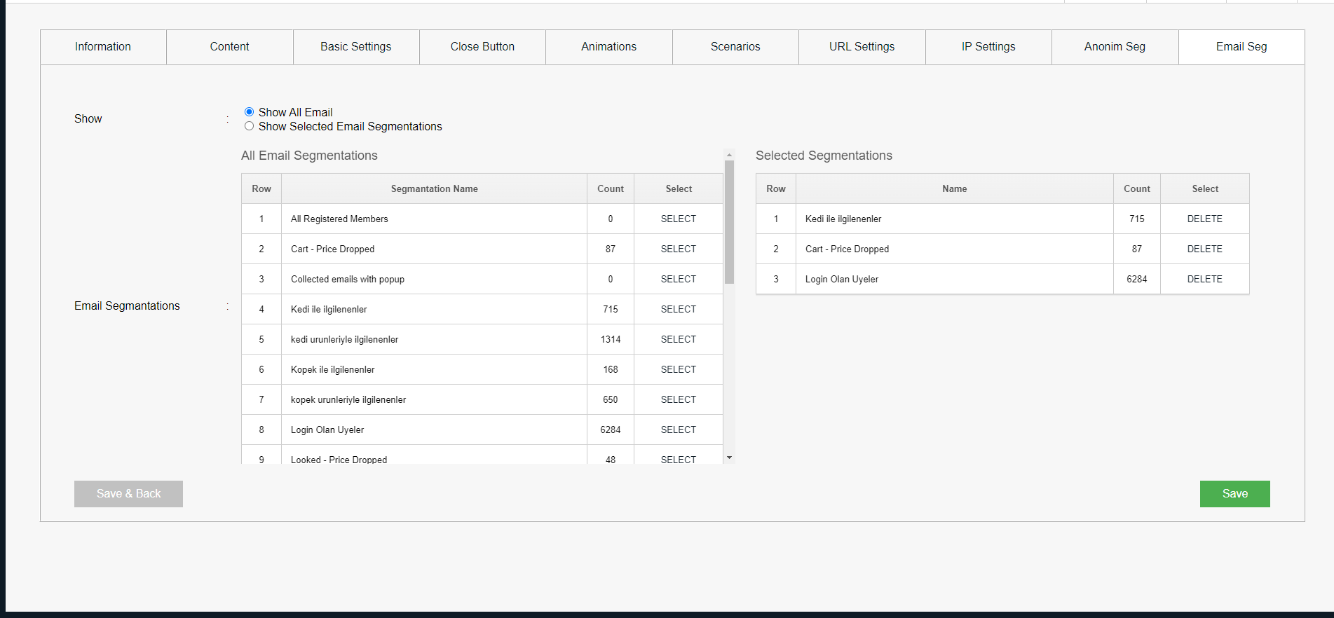 Banner Manager screen 5