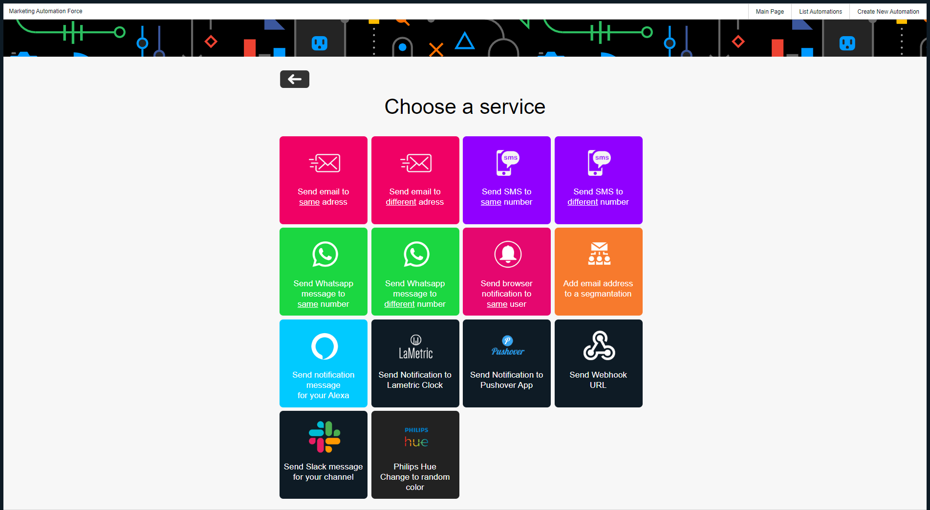 Marketing Automation — Settings